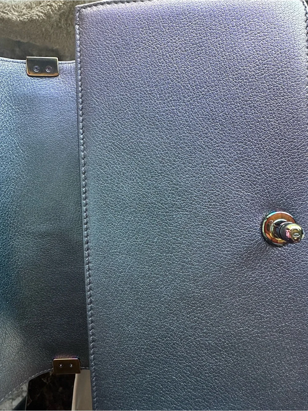 CHANEL Mermaid Purple Iridescent Boy Bag